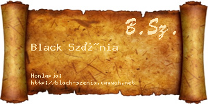 Black Szénia névjegykártya